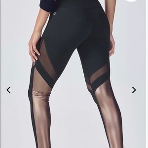 Fabletics black and gold leggings